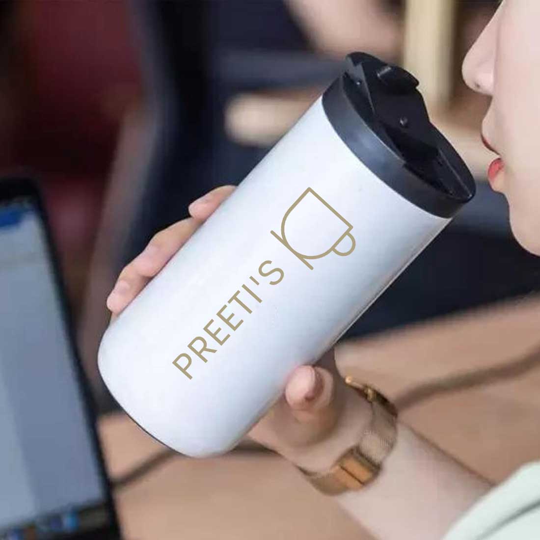 Customized Small Coffee Tumbler Cup for Office Travel Home (400 ML) - Tea Lover - Image 10