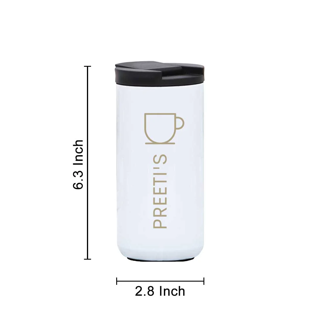 Customized Small Coffee Tumbler Cup for Office Travel Home (400 ML) - Tea Lover - Image 13