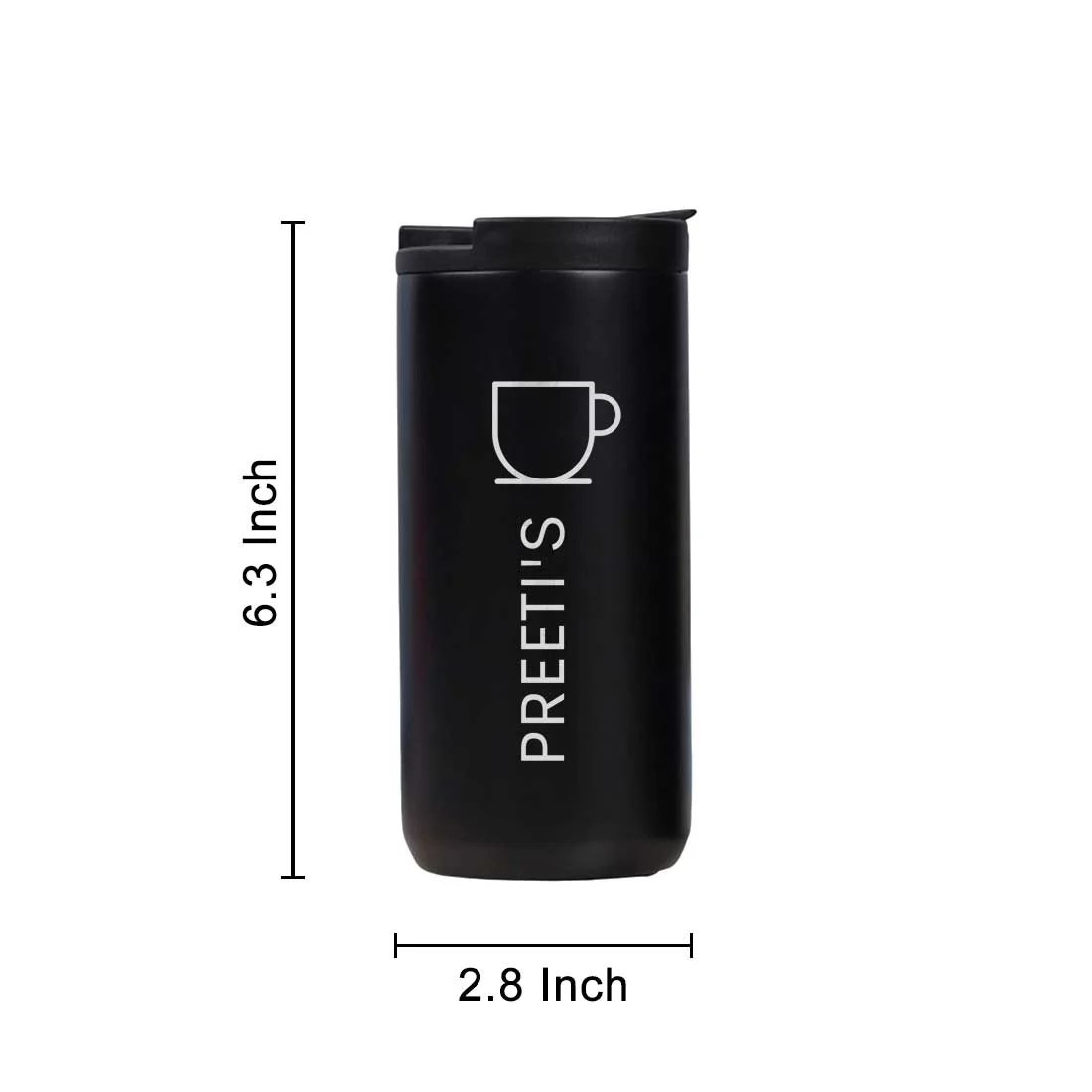 Customized Small Coffee Tumbler Cup for Office Travel Home (400 ML) - Tea Lover - Image 8