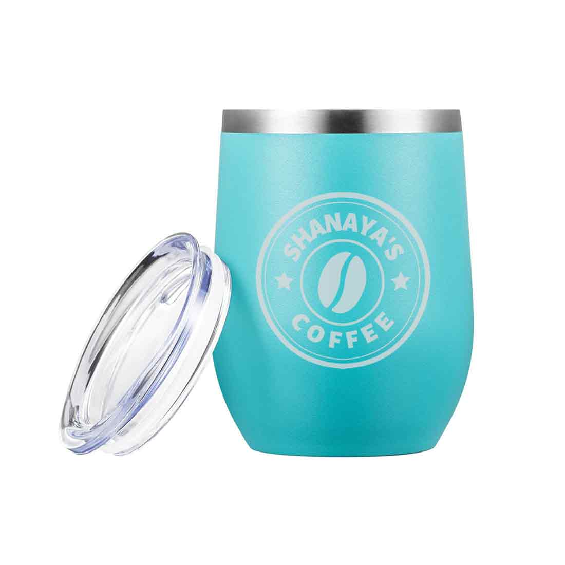Customized Small Coffee Tumbler for Travelling with Name Engraved Design (350 ML) - Coffee - Image 14
