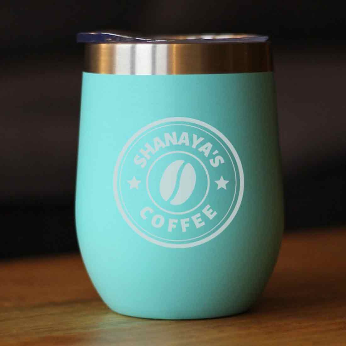 Customized Small Coffee Tumbler for Travelling with Name Engraved Design (350 ML) - Coffee - Image 15