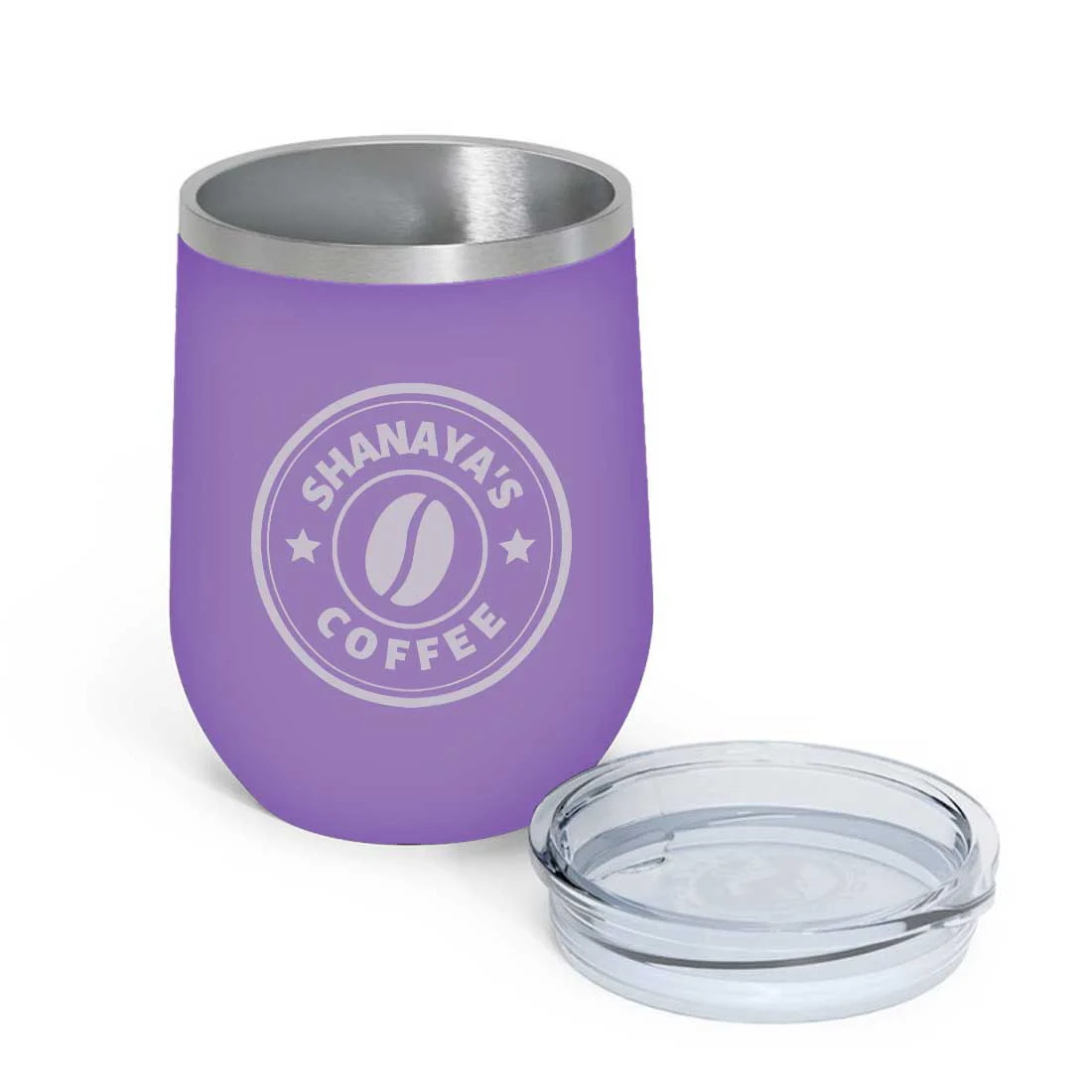 Customized Small Coffee Tumbler for Travelling with Name Engraved Design (350 ML) - Coffee - Image 2