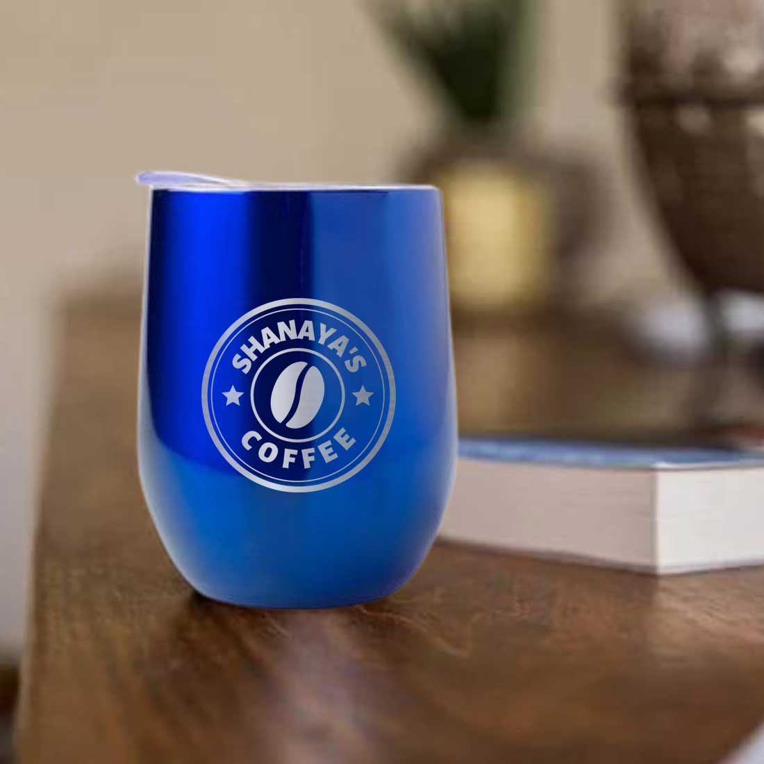 Customized Small Coffee Tumbler for Travelling with Name Engraved Design (350 ML) - Coffee - Image 29