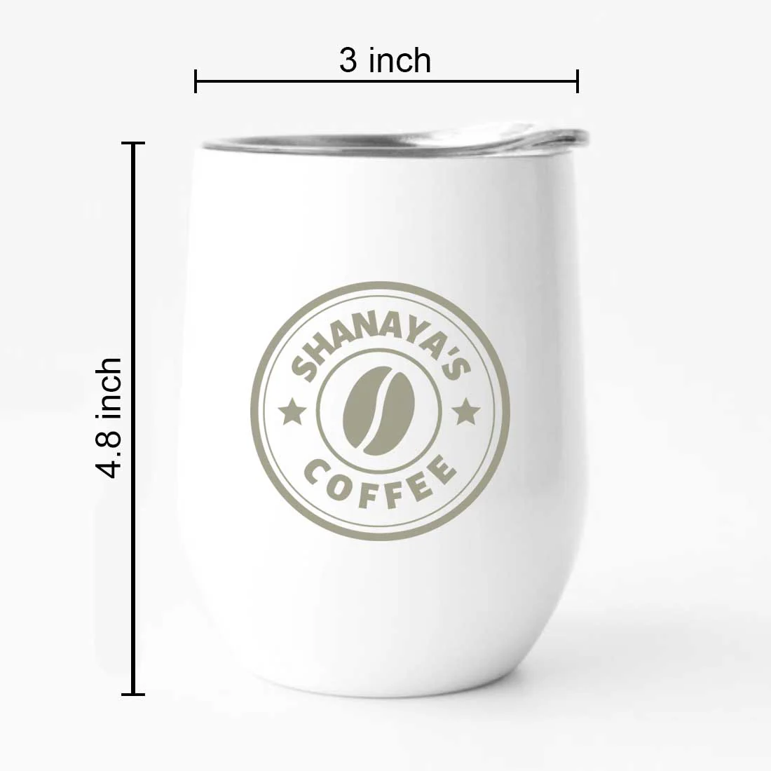 Customized Small Coffee Tumbler for Travelling with Name Engraved Design (350 ML) - Coffee - Image 33