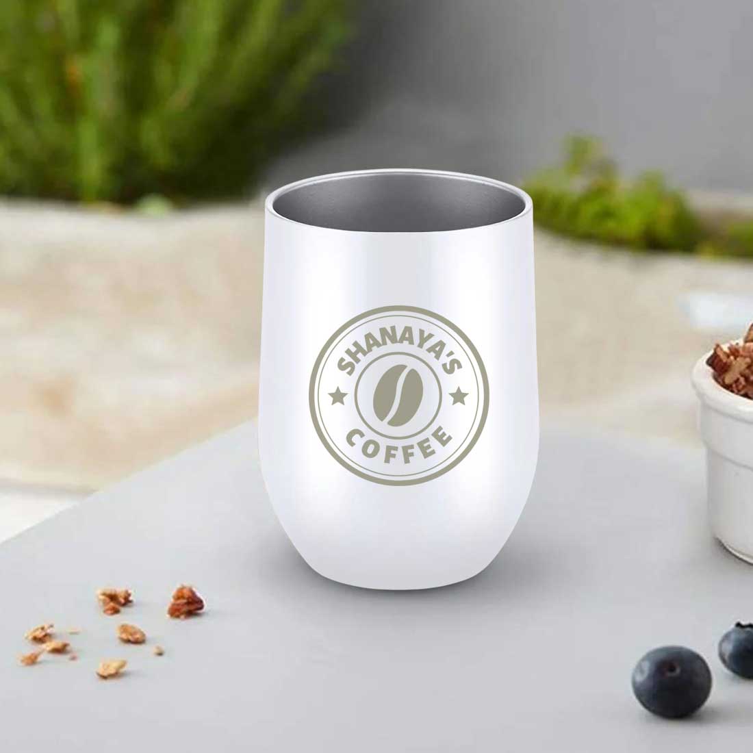 Customized Small Coffee Tumbler for Travelling with Name Engraved Design (350 ML) - Coffee - Image 34
