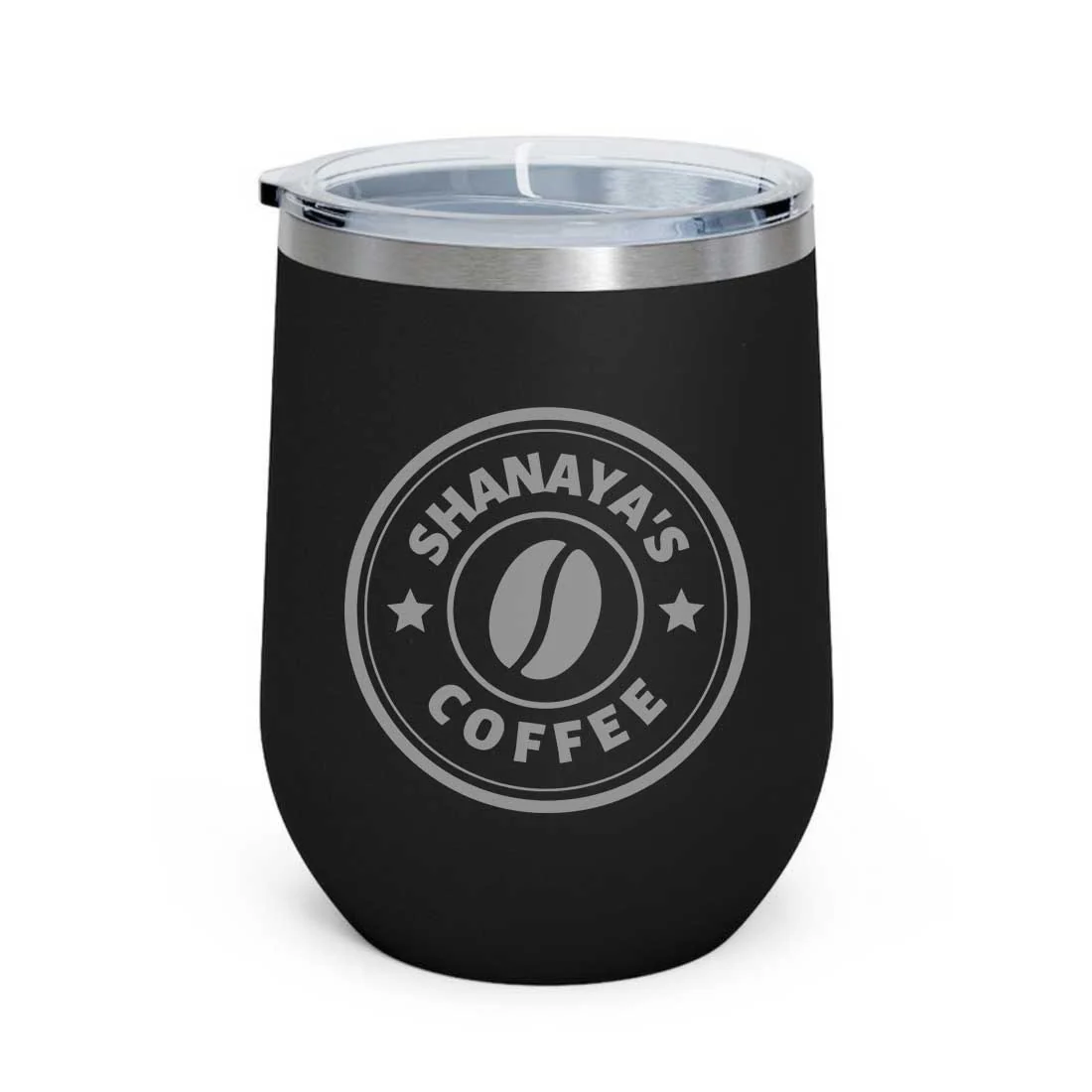 Customized Small Coffee Tumbler for Travelling with Name Engraved Design (350 ML) - Coffee - Image 6