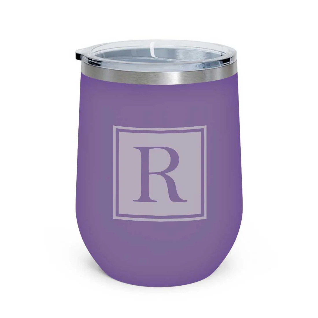 Personalised Small Coffee Tumbler for Travelling Engraved Stainless Steel Mug (350 ML) - Monogram - Image 10