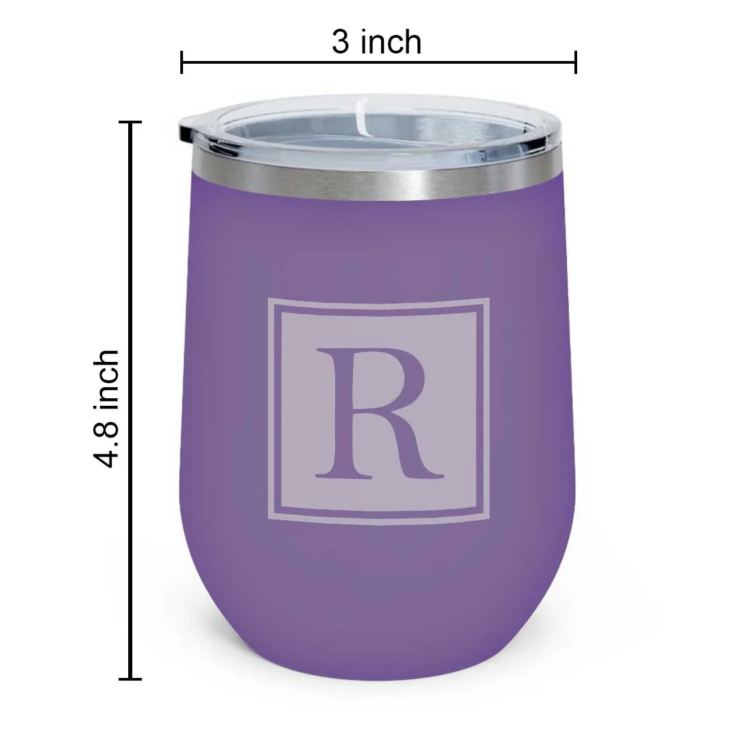 Personalised Small Coffee Tumbler for Travelling Engraved Stainless Steel Mug (350 ML) - Monogram - Image 11