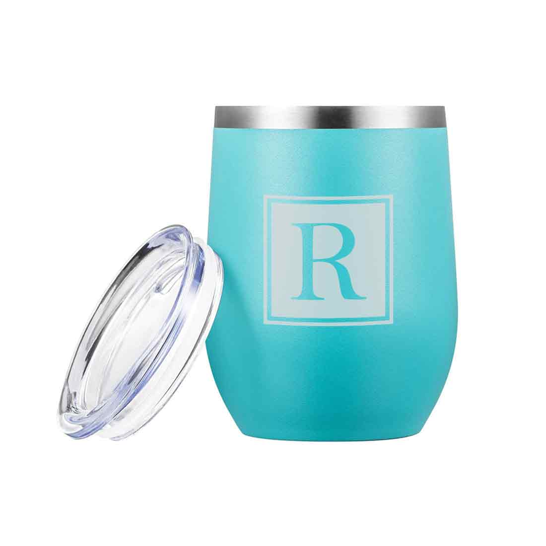 Personalised Small Coffee Tumbler for Travelling Engraved Stainless Steel Mug (350 ML) - Monogram - Image 13