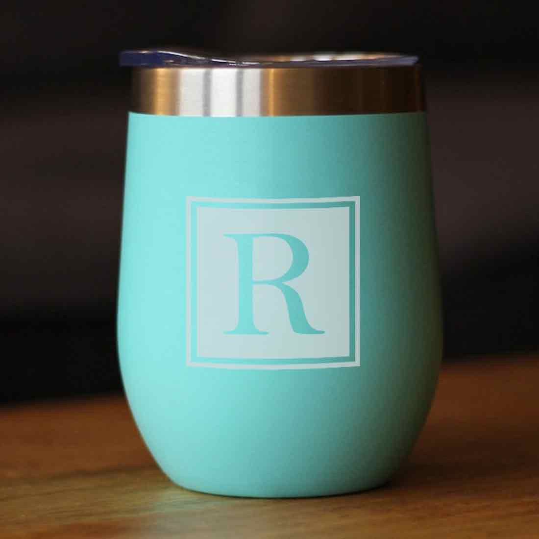 Personalised Small Coffee Tumbler for Travelling Engraved Stainless Steel Mug (350 ML) - Monogram - Image 14