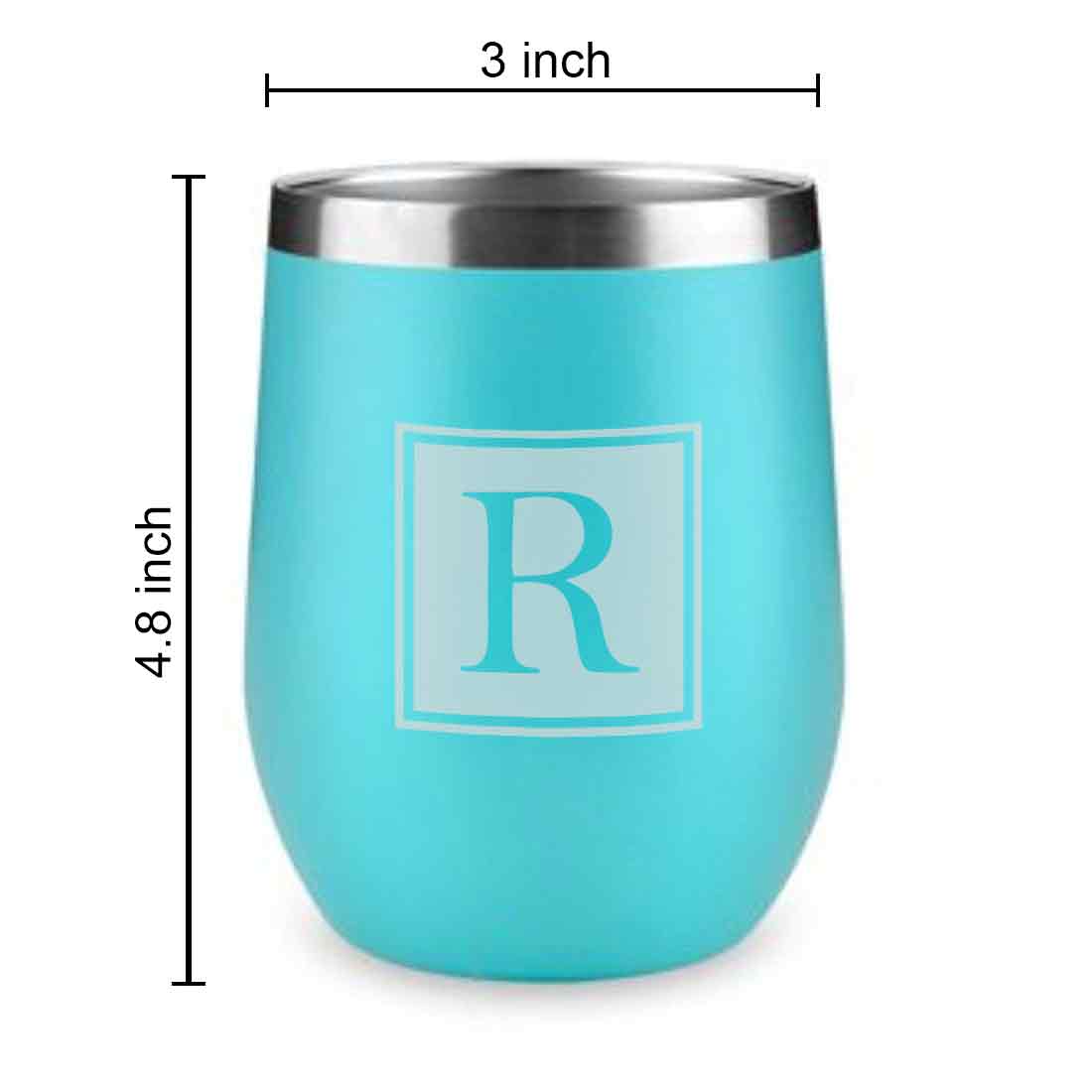 Personalised Small Coffee Tumbler for Travelling Engraved Stainless Steel Mug (350 ML) - Monogram - Image 17