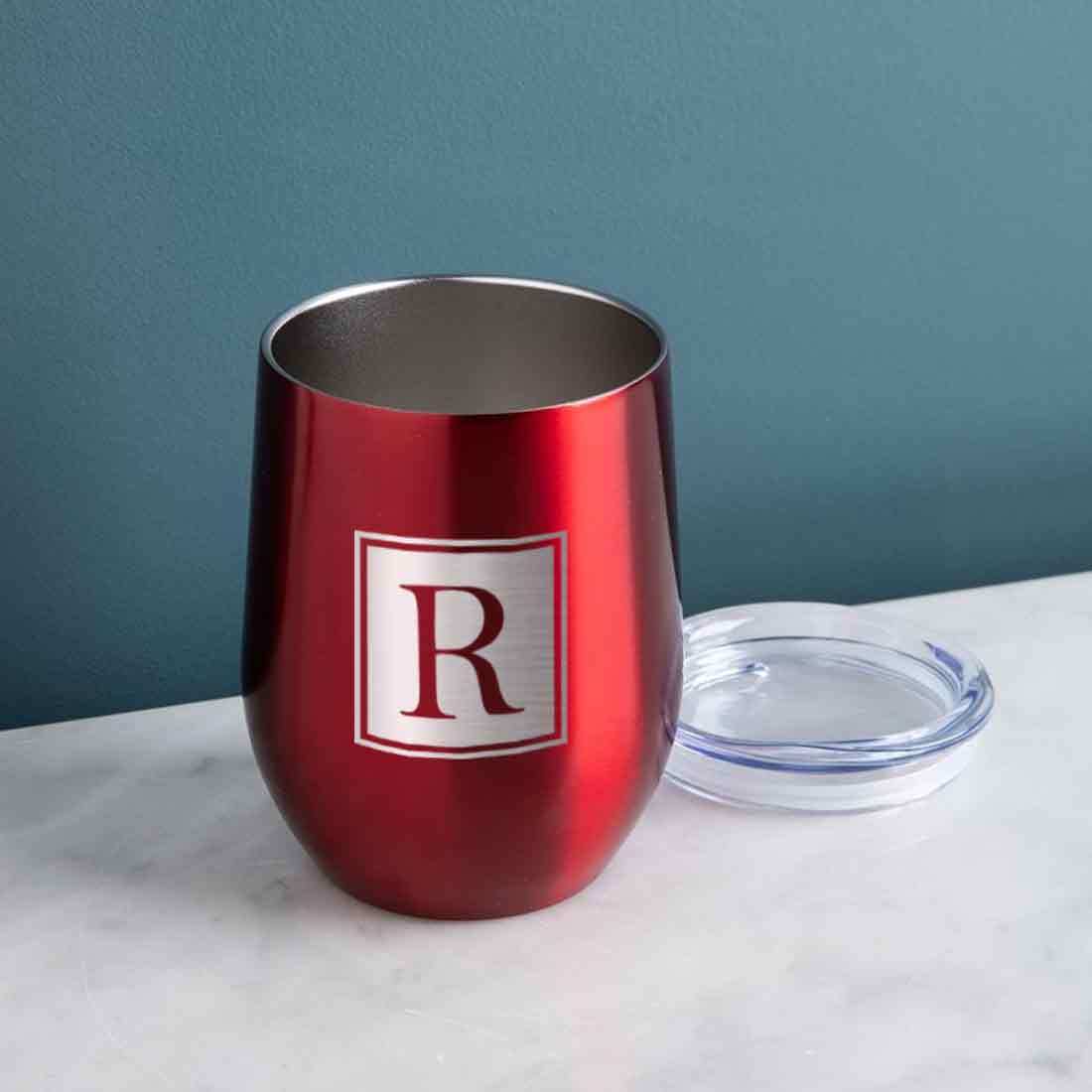 Personalised Small Coffee Tumbler for Travelling Engraved Stainless Steel Mug (350 ML) - Monogram - Image 22