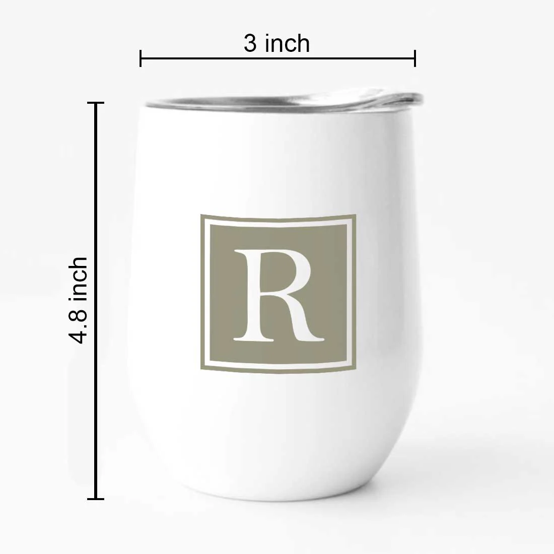 Personalised Small Coffee Tumbler for Travelling Engraved Stainless Steel Mug (350 ML) - Monogram - Image 32