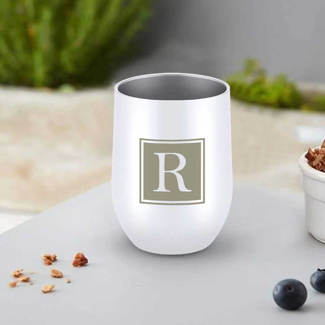 Personalised Small Coffee Tumbler for Travelling Engraved Stainless Steel Mug (350 ML) - Monogram - Image 33