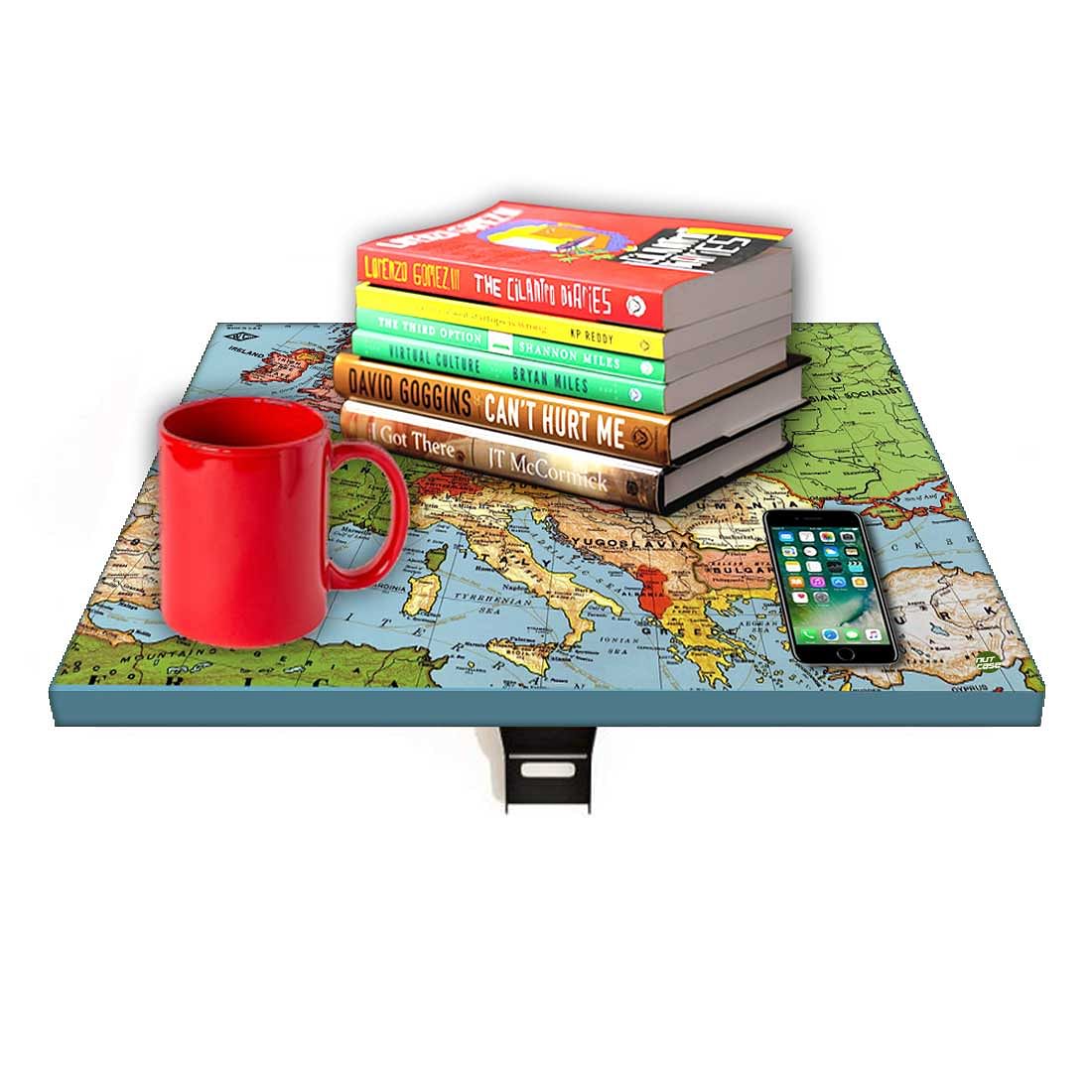 Fold Down Table Wall Mounted with Desk - World Map - Image 7