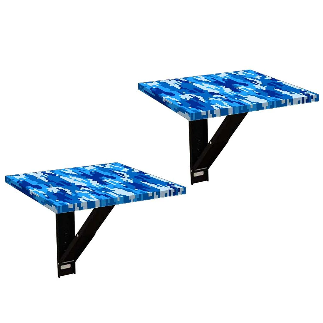 Tv Setup Box Stand Wall Mount - 8 Bit Camouflage Blue Navy - Image 2