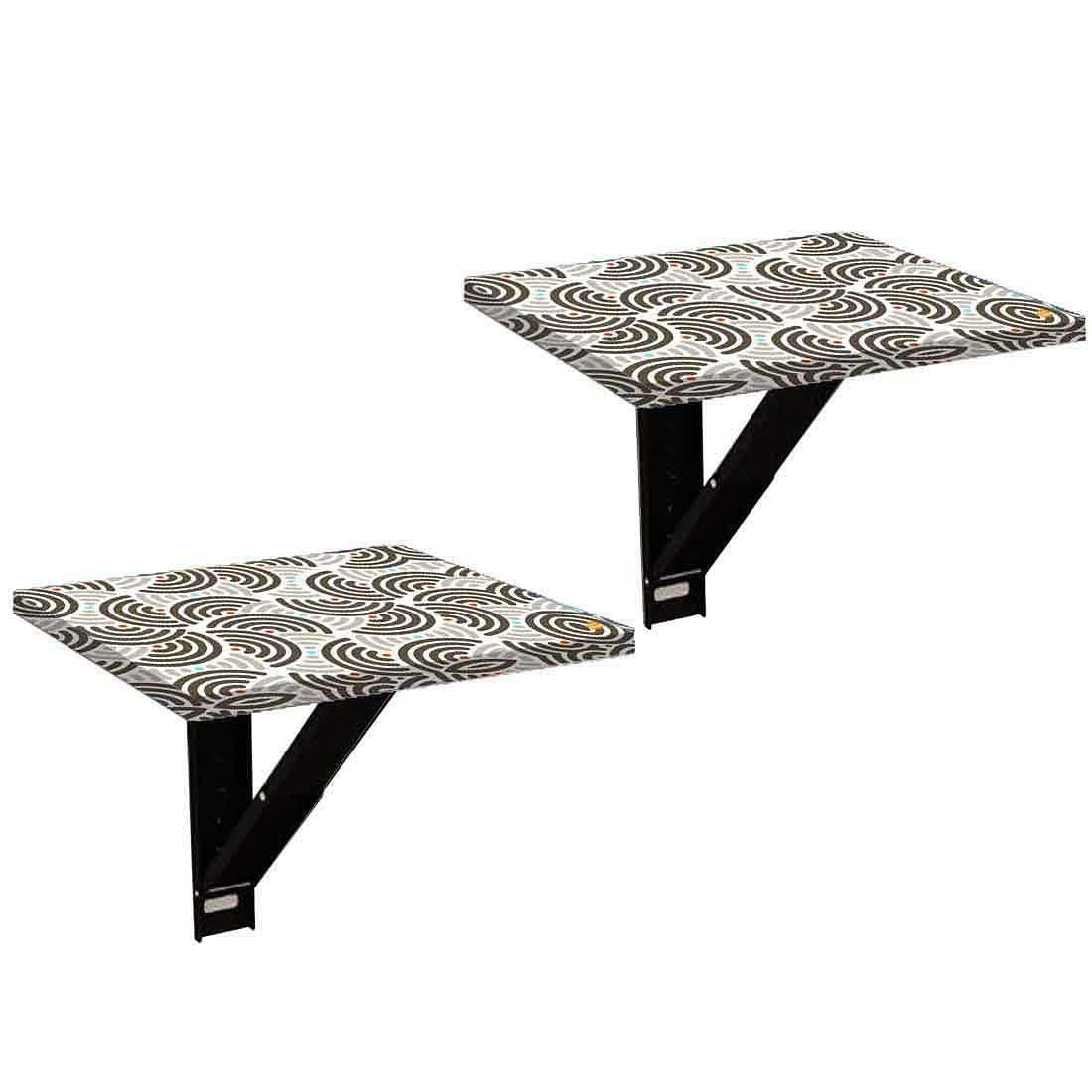Folding Wall Hanging side Table - Half Circle Pattern - Image 2