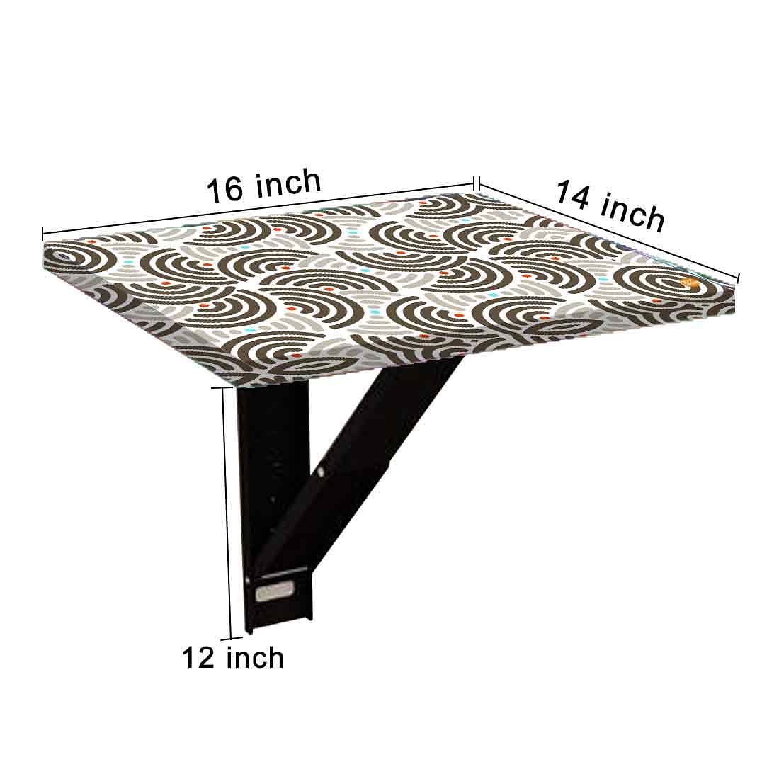 Folding Wall Hanging side Table - Half Circle Pattern - Image 9