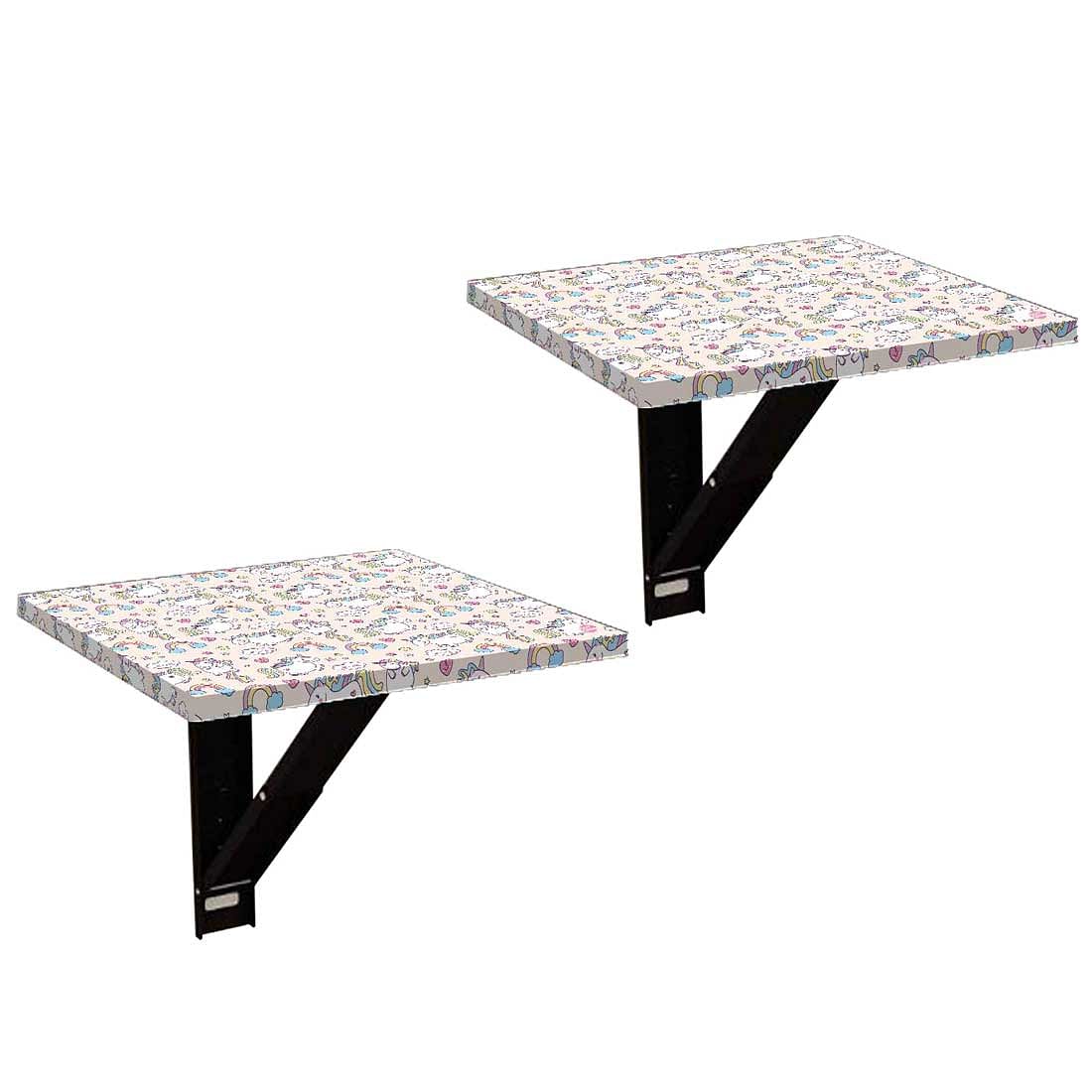 Folding Wall Mount Bedside Table - Unicorn - Image 2
