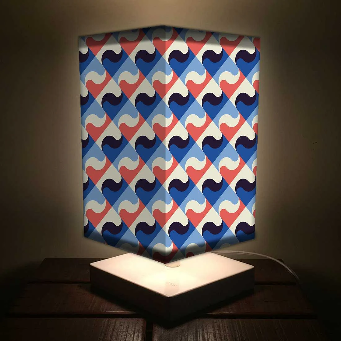 Small Retro Pattern Side Lamps for Bedroom