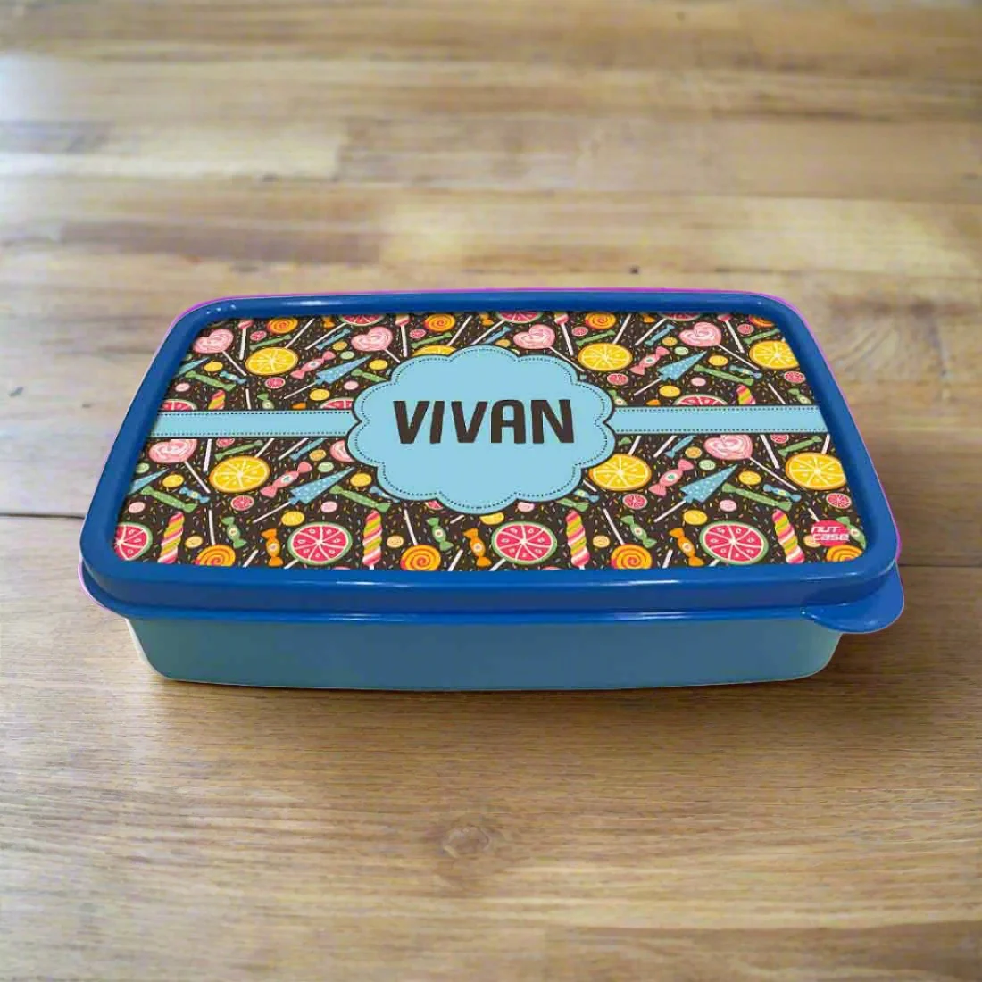 Personalized Snack Box for Kids Plastic Lunch Box for Boys -Lemon and Candy