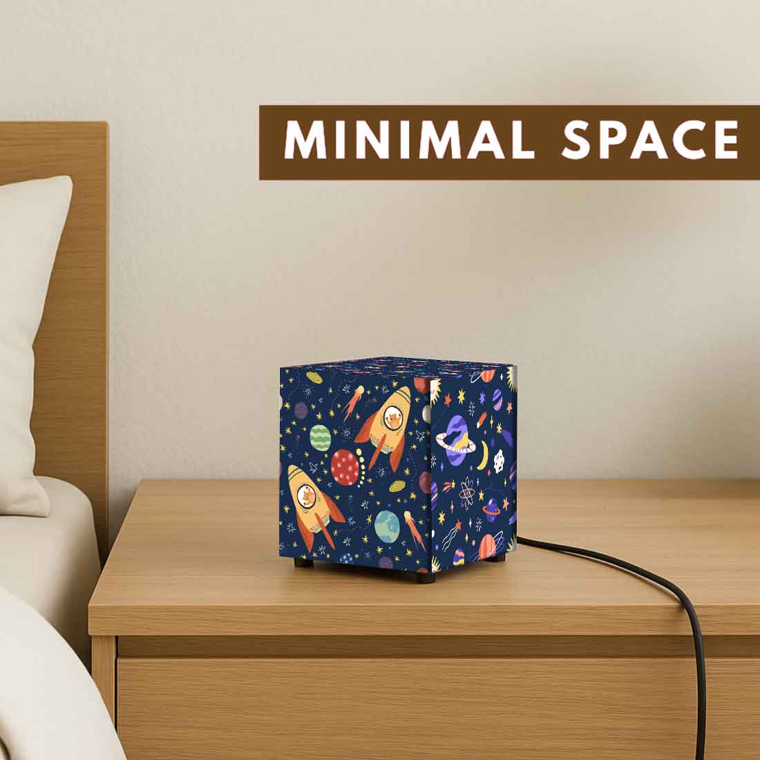 Space Rocket Children's Bedroom Lamp – Fun Galaxy Theme Night Light for Kids - Image 3