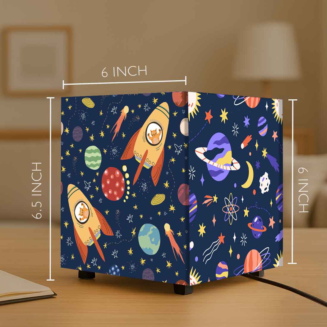 Space Rocket Children's Bedroom Lamp – Fun Galaxy Theme Night Light for Kids - Image 5