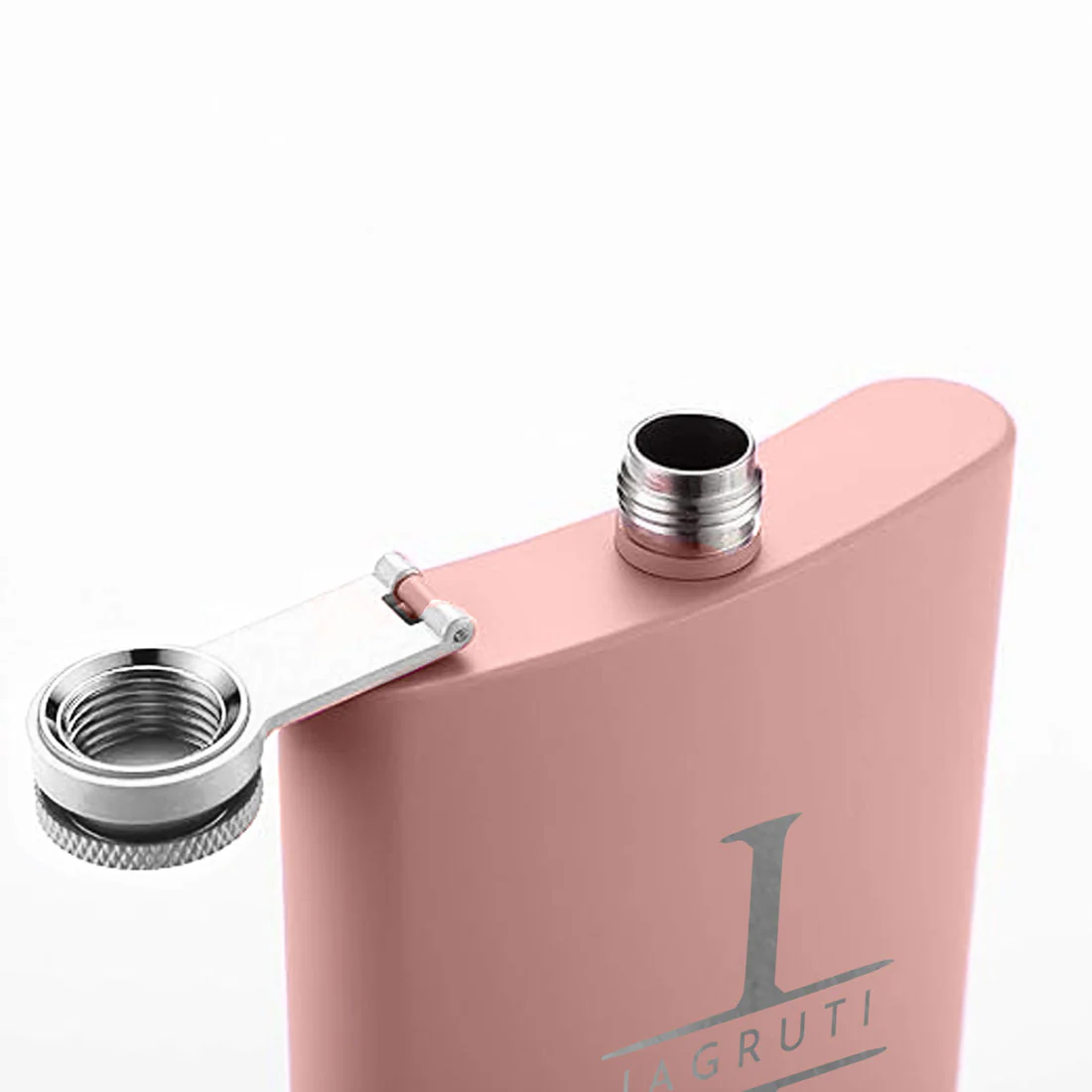Stainless Steel Alcohol Flask for Women - Personalized 8oz Pink Hip Flask - Image 14