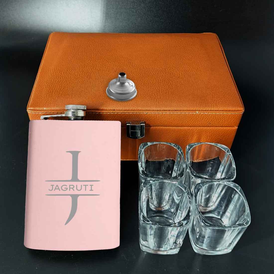Stainless Steel Alcohol Flask for Women - Personalized 8oz Pink Hip Flask - Image 21