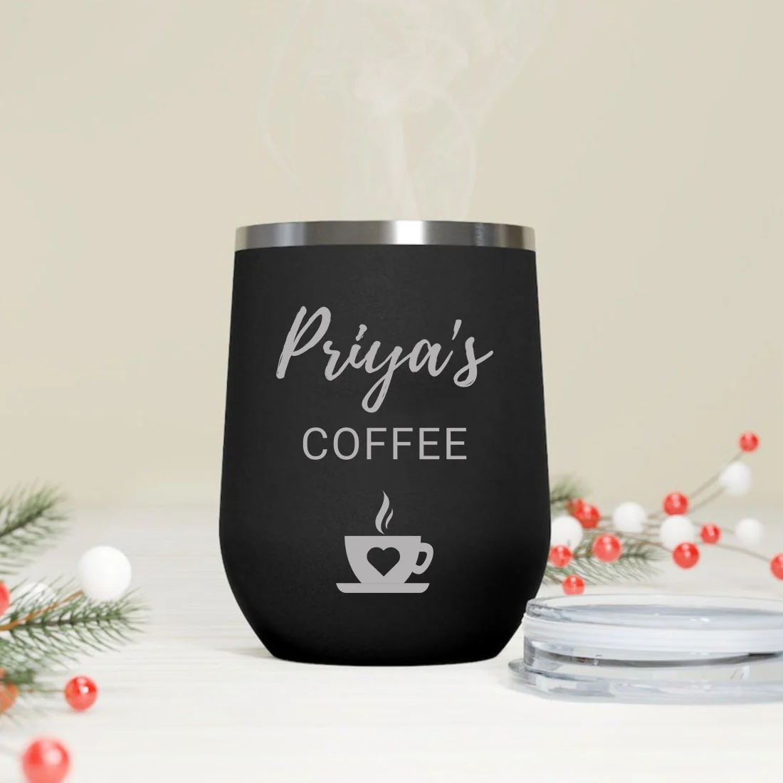 Customised Stainless Steel Coffee Mugs for Office Car Engraved Travel Cup - Image 2