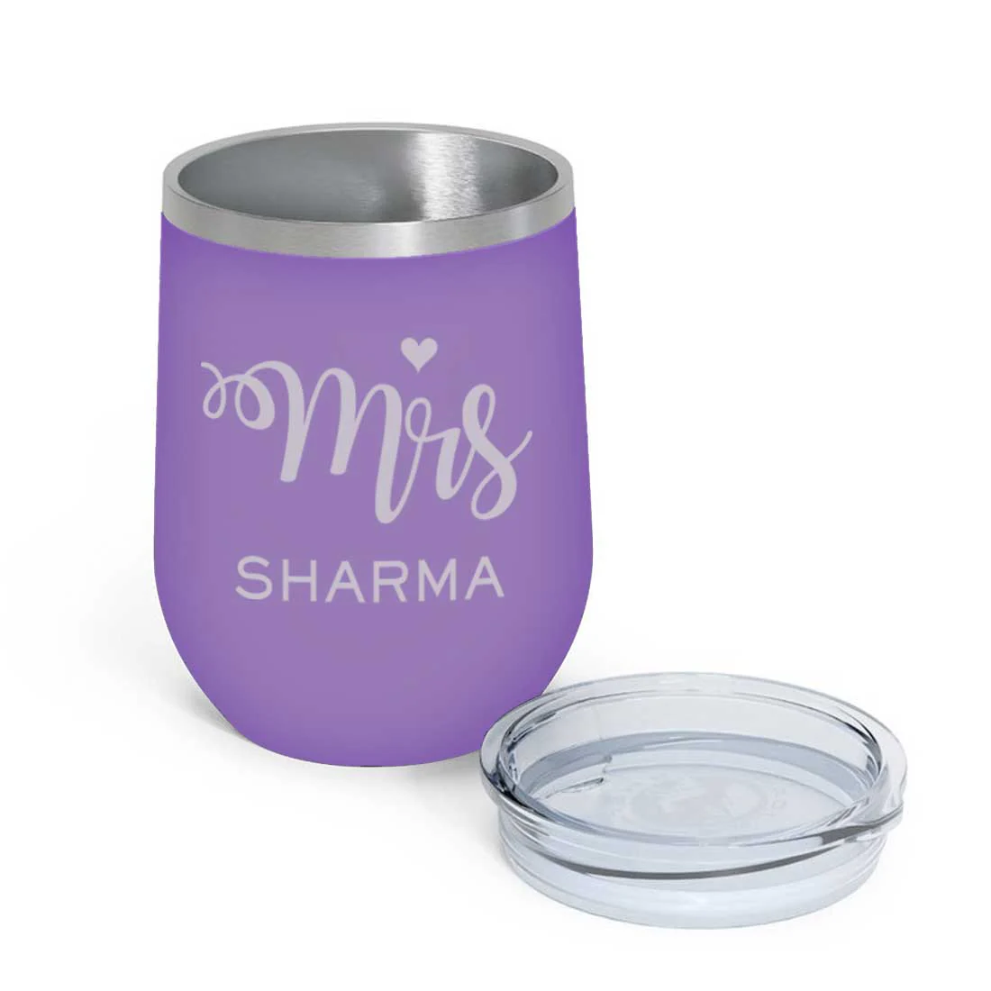 Engraved Personalized Stainless Steel Coffee Tumbler With Lid - Mrs - Image 10