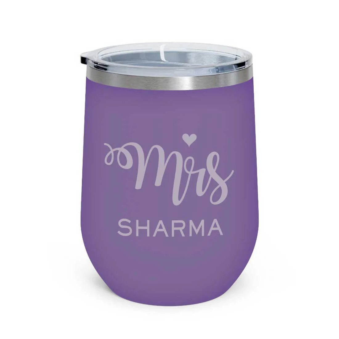 Engraved Personalized Stainless Steel Coffee Tumbler With Lid - Mrs - Image 12