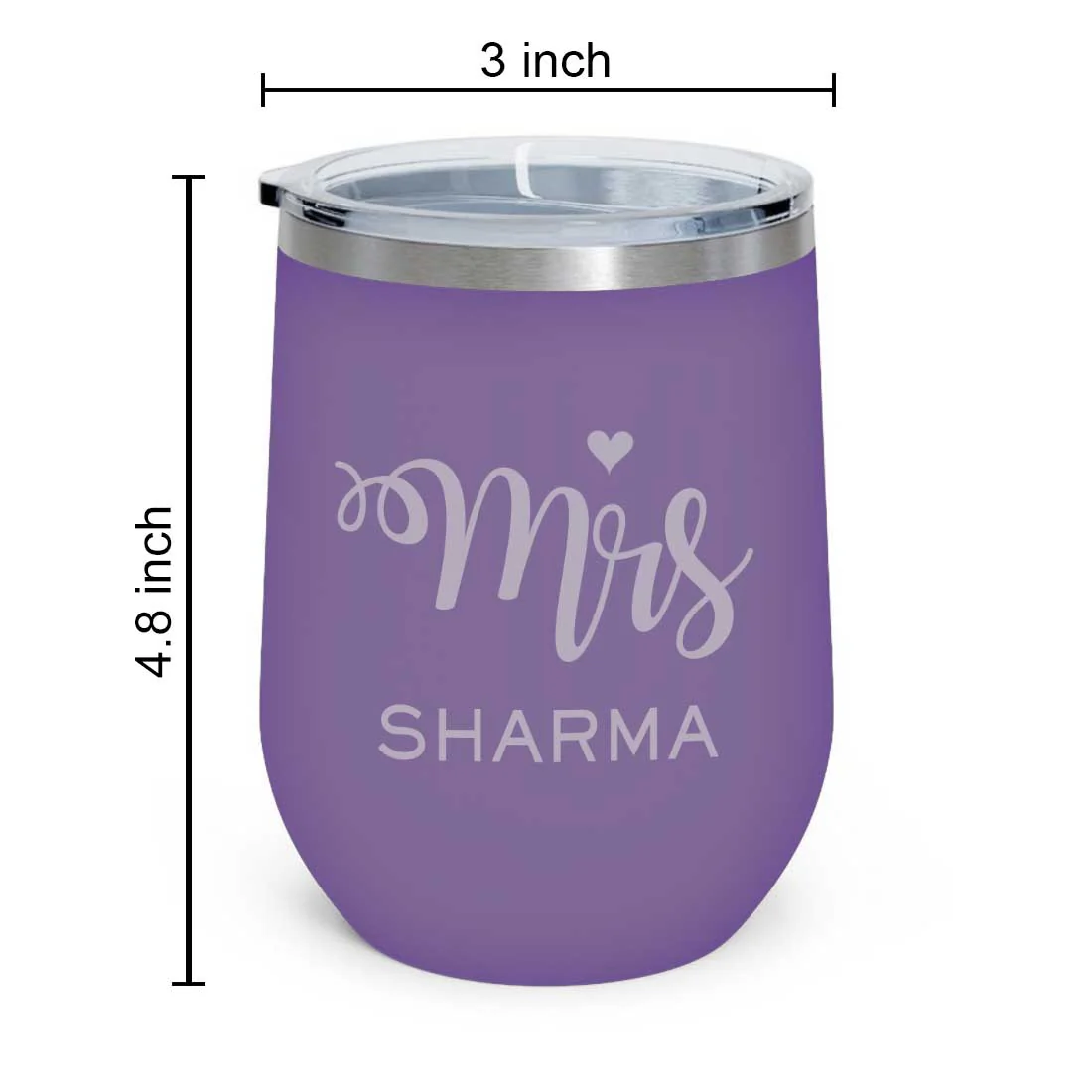 Engraved Personalized Stainless Steel Coffee Tumbler With Lid - Mrs - Image 13