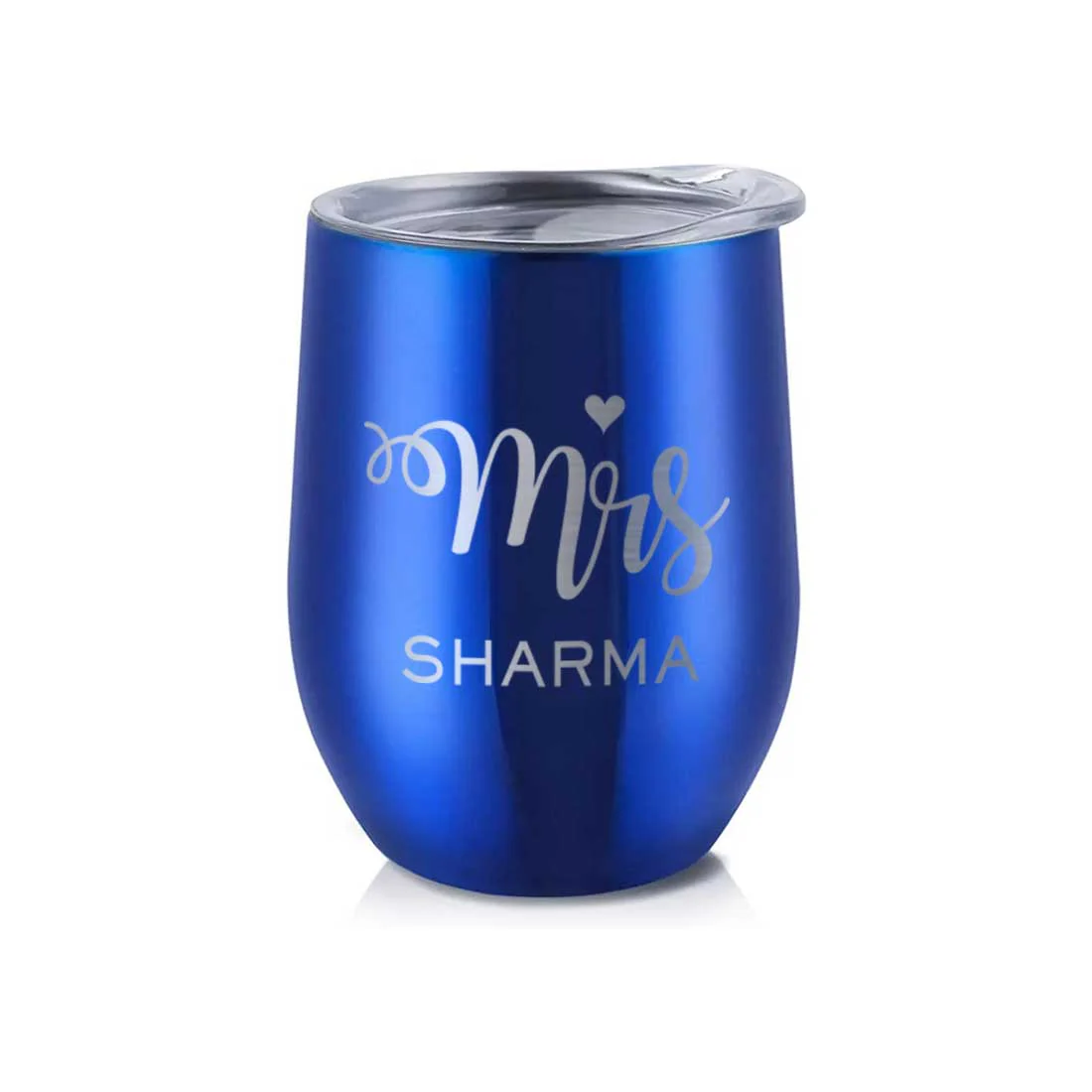 Engraved Personalized Stainless Steel Coffee Tumbler With Lid - Mrs - Image 26