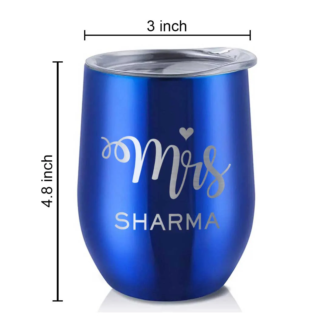 Engraved Personalized Stainless Steel Coffee Tumbler With Lid - Mrs - Image 29