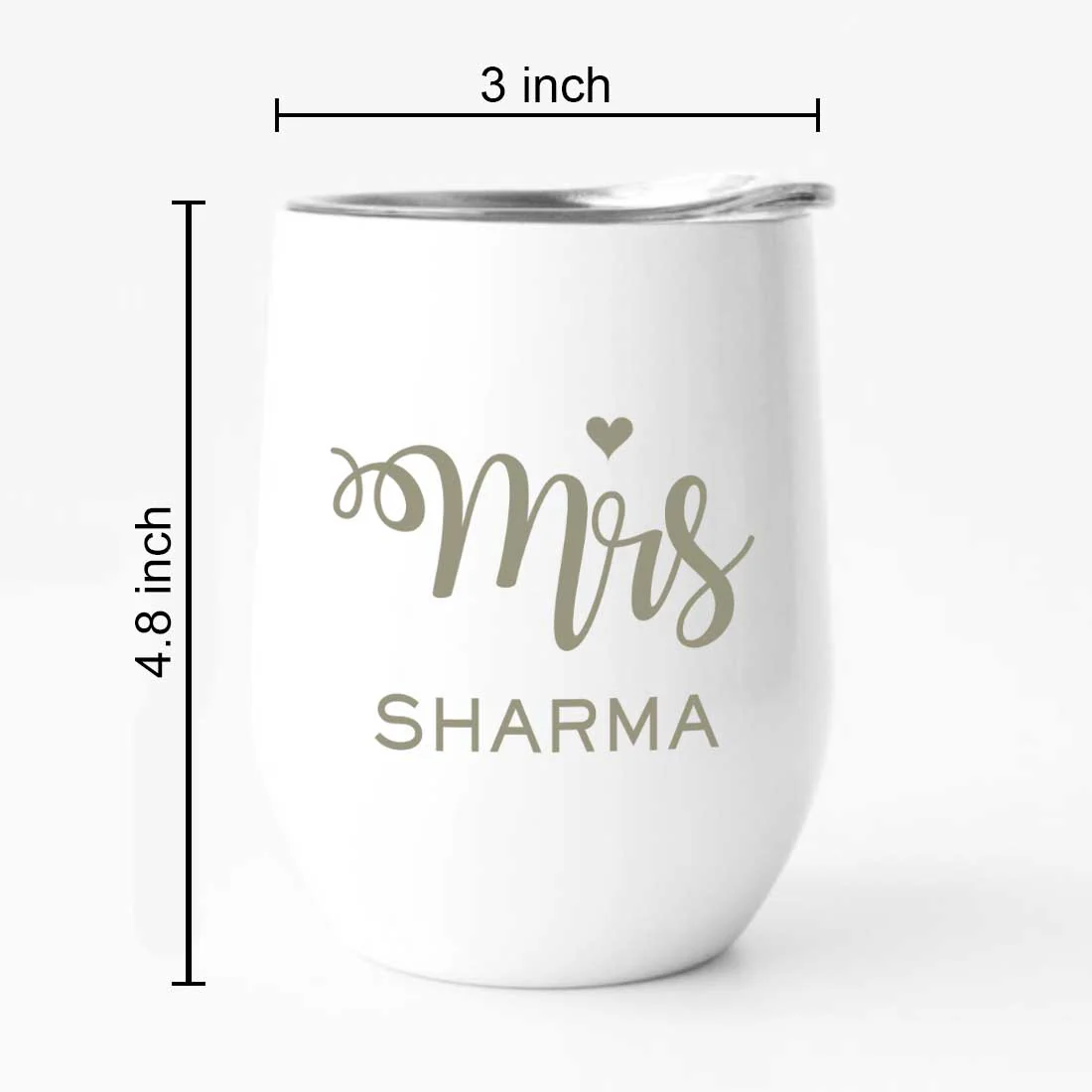 Engraved Personalized Stainless Steel Coffee Tumbler With Lid - Mrs - Image 33