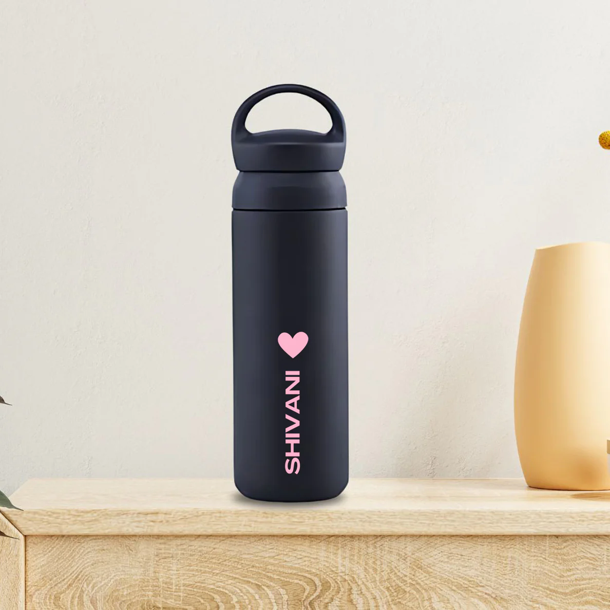 Stainless Steel Drink Bottle Personalised with Name - Insulated Water Bottle 500ml - Heart - Image 12