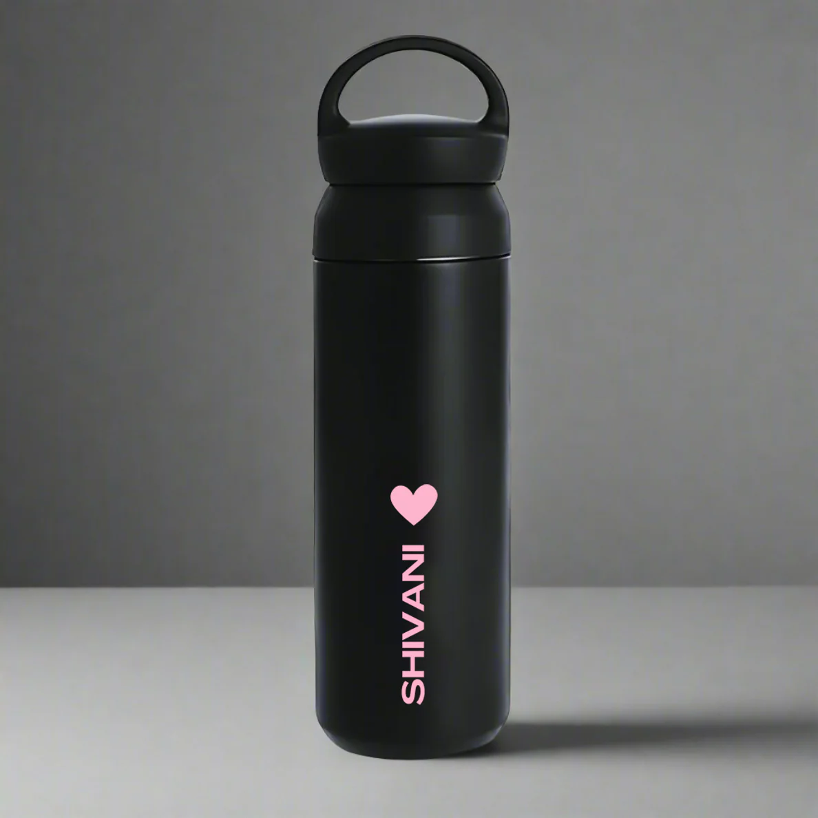 Stainless Steel Drink Bottle Personalised with Name - Insulated Water Bottle 500ml - Heart - Image 2