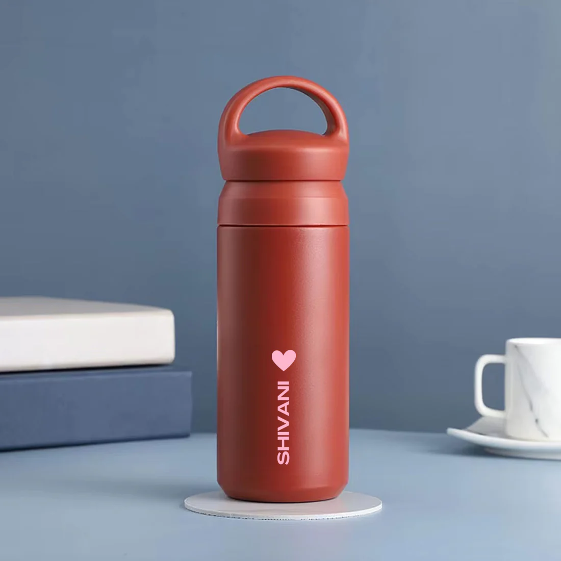 Stainless Steel Drink Bottle Personalised with Name - Insulated Water Bottle 500ml - Heart - Image 8