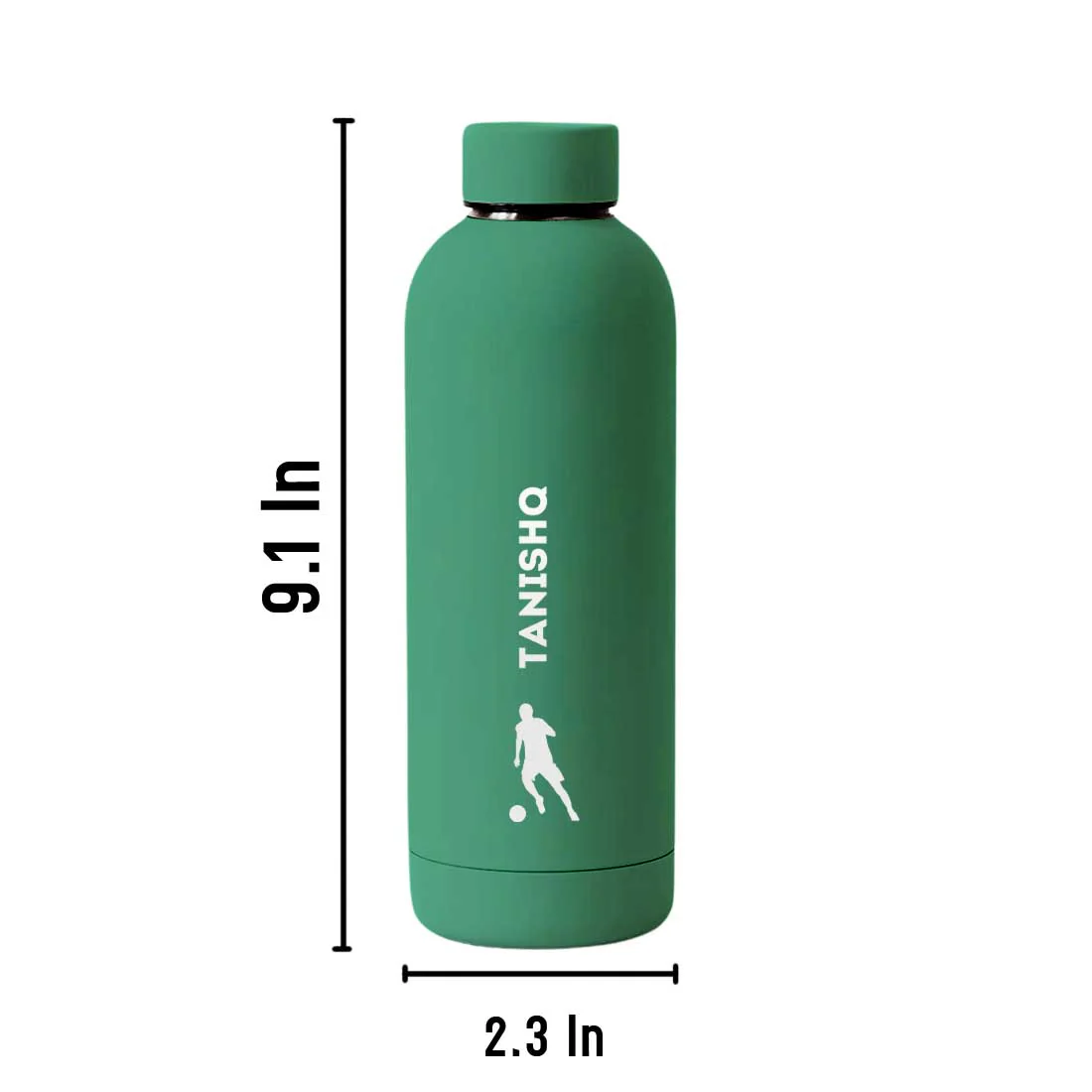 Stainless Steel Insulated Water Bottle with Name 500ML Water Bottles for Sports - BPA Free, Leakproof - Football - Image 36