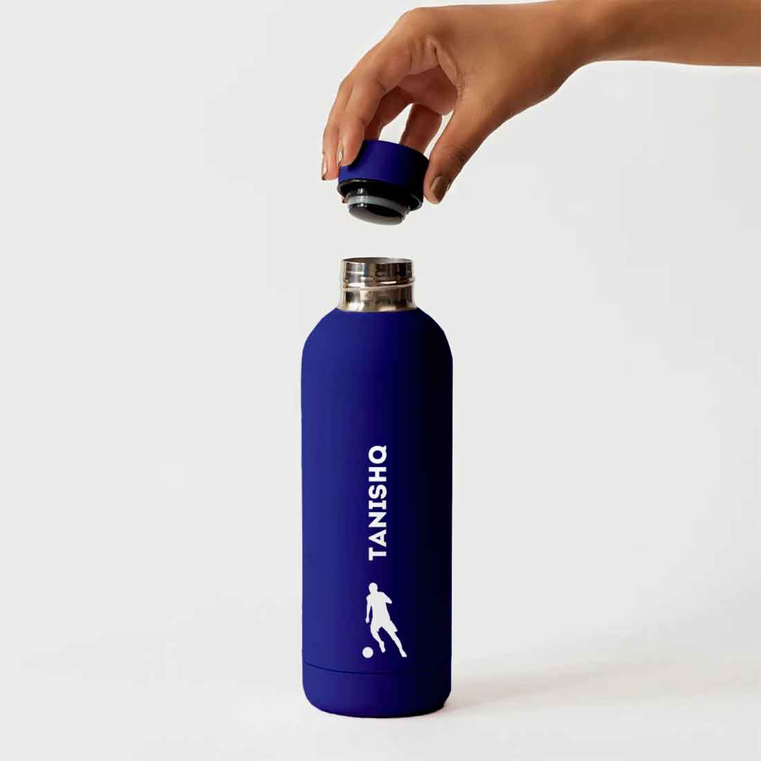 Stainless Steel Insulated Water Bottle with Name 500ML Water Bottles for Sports - BPA Free, Leakproof - Football - Image 44
