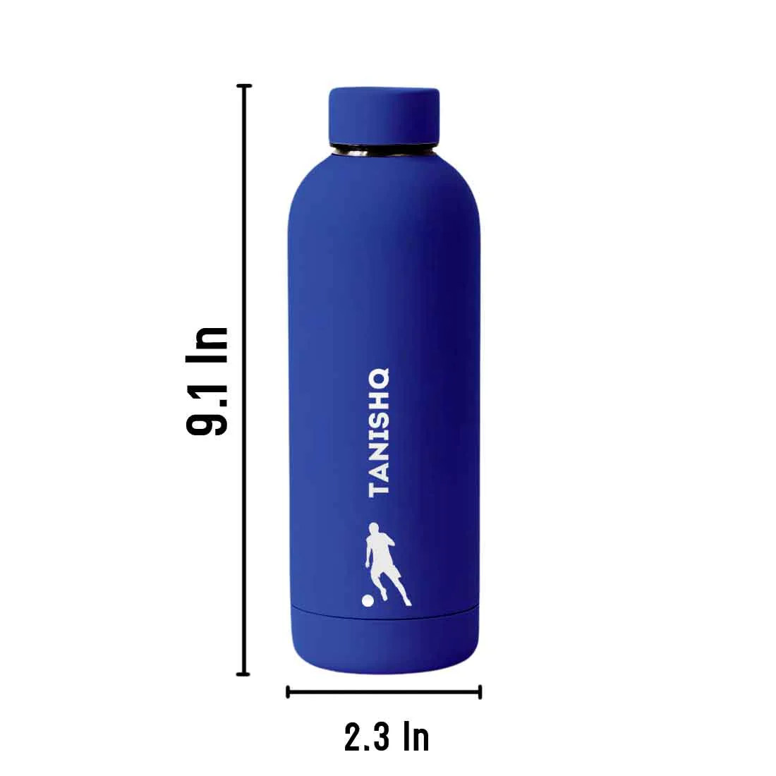 Stainless Steel Insulated Water Bottle with Name 500ML Water Bottles for Sports - BPA Free, Leakproof - Football - Image 45