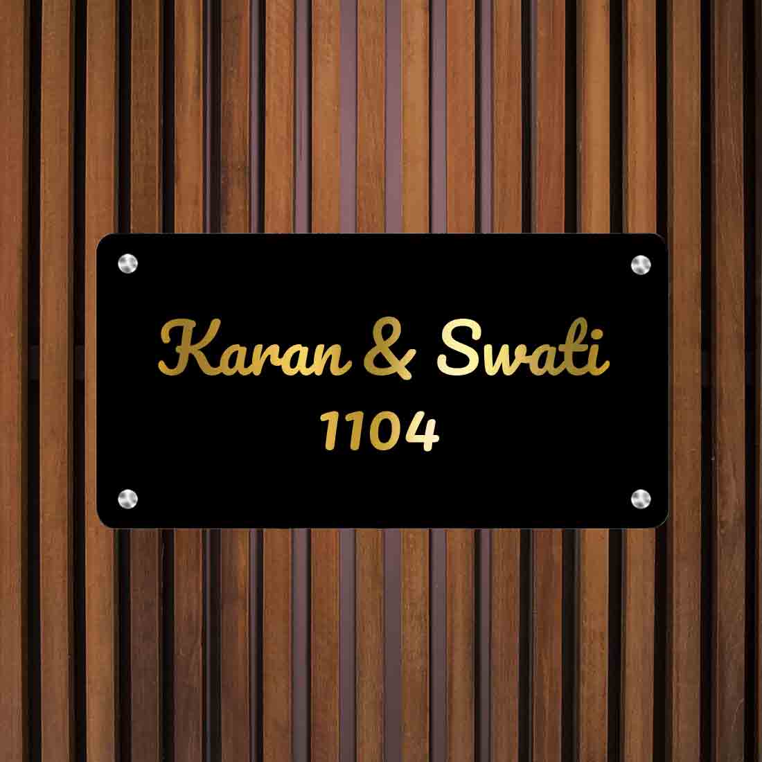 Personalised Stainless Steel Nameplate for Home Entrance Outdoor