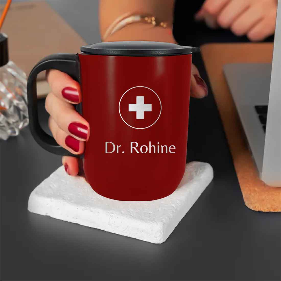 Stainless Steel Vacuum Mug for DR- Insulated Coffee Cup - Image 11