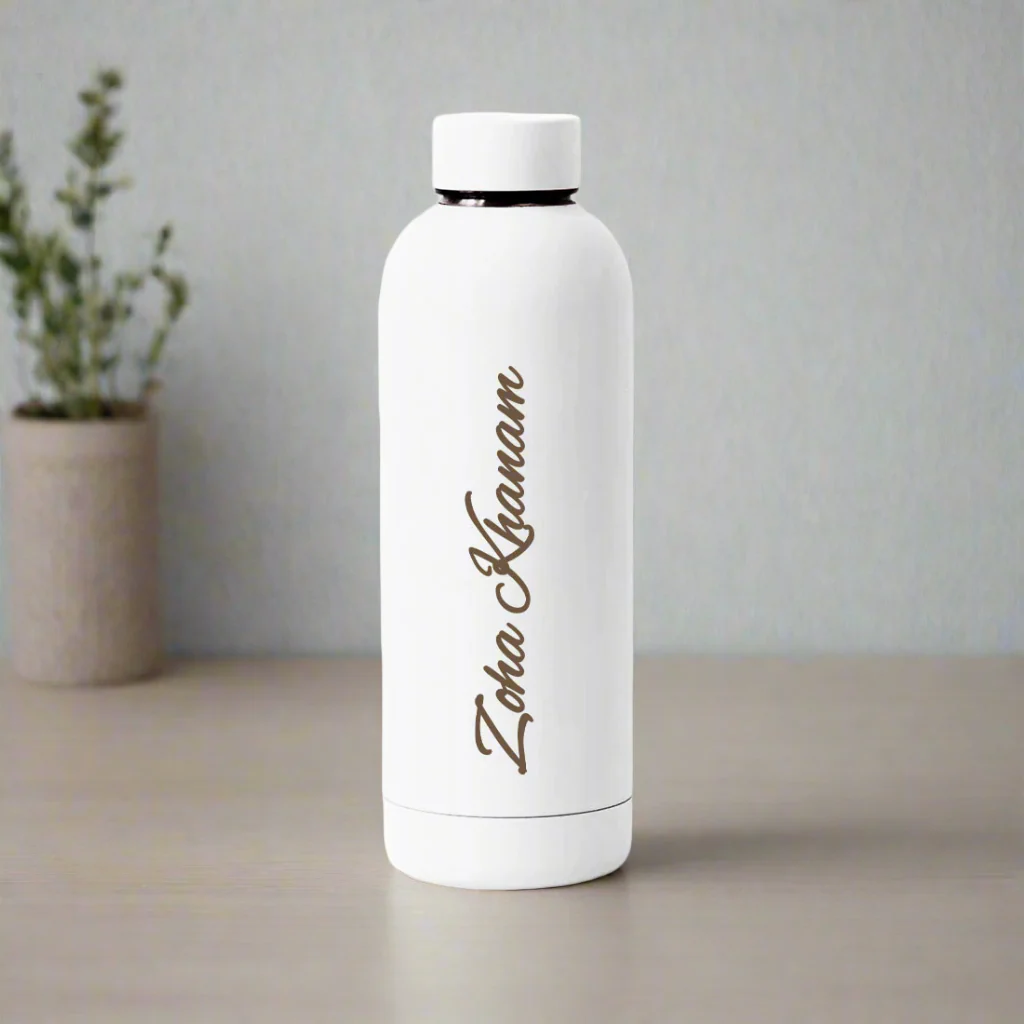 Stainless Steel Water Bottle with Names 500ml Double Insulated Bottles for Office Home Travel- BPA Free, Leakproof - Image 25