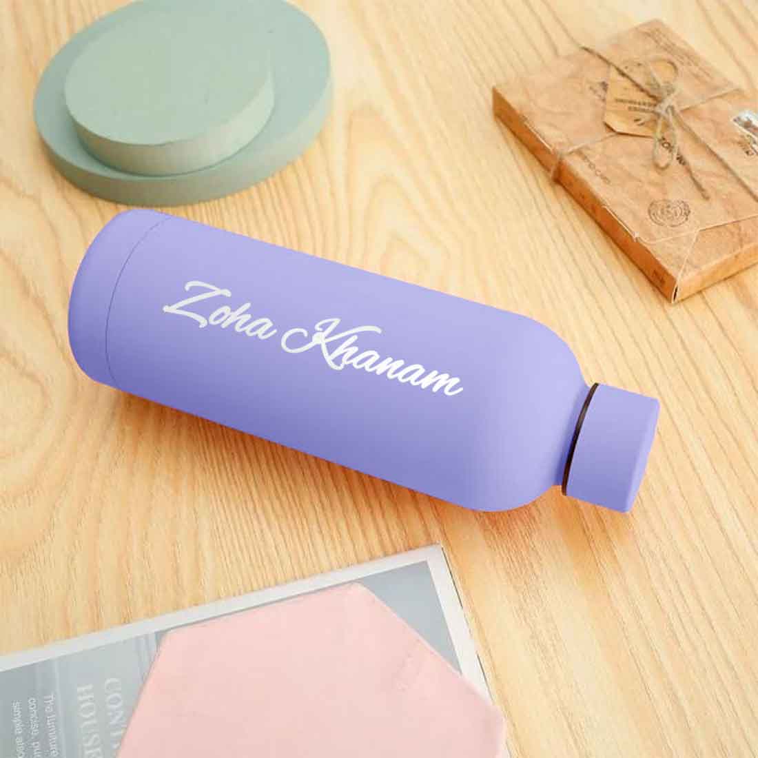 Stainless Steel Water Bottle with Names 500ml Double Insulated Bottles for Office Home Travel- BPA Free, Leakproof - Image 29