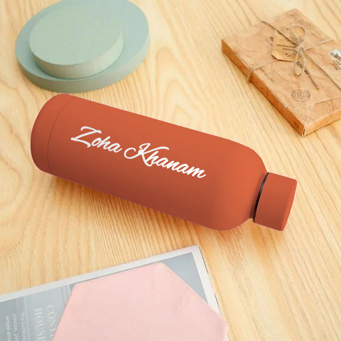 Stainless Steel Water Bottle with Names 500ml Double Insulated Bottles for Office Home Travel- BPA Free, Leakproof - Image 32