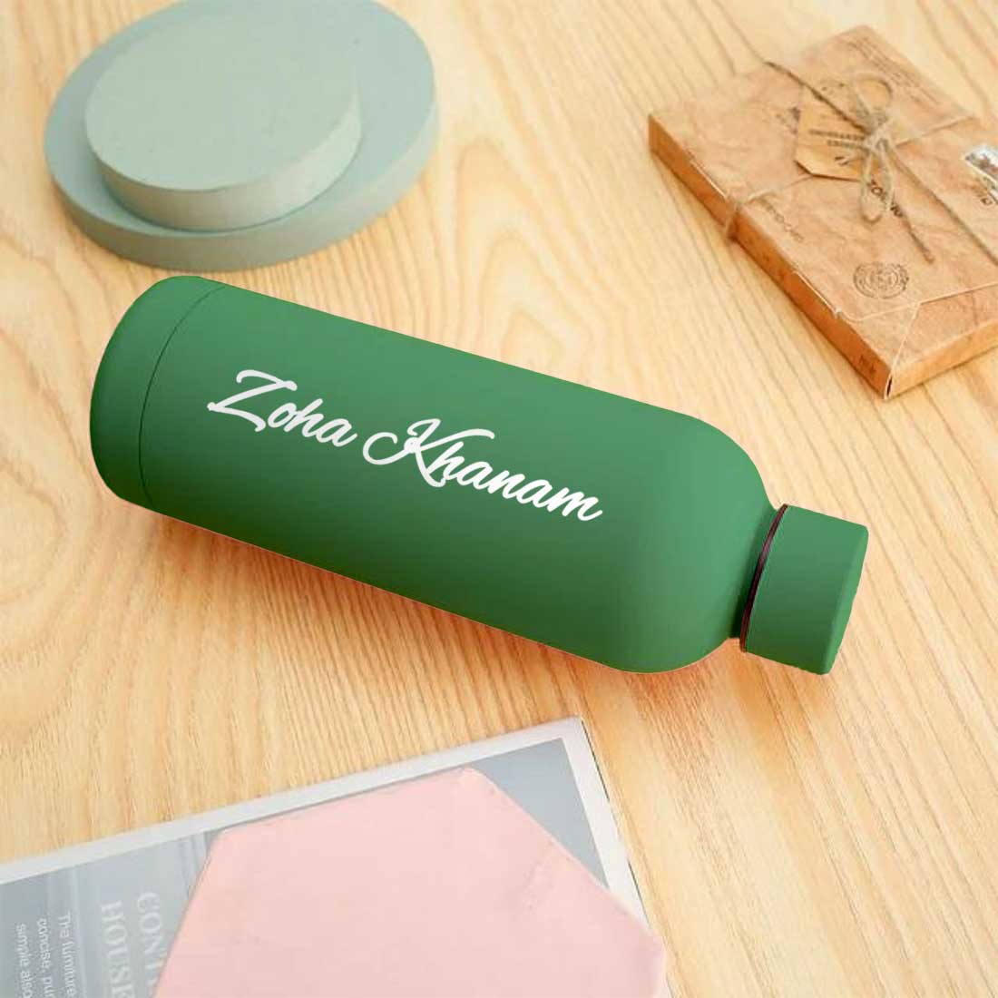 Stainless Steel Water Bottle with Names 500ml Double Insulated Bottles for Office Home Travel- BPA Free, Leakproof - Image 53