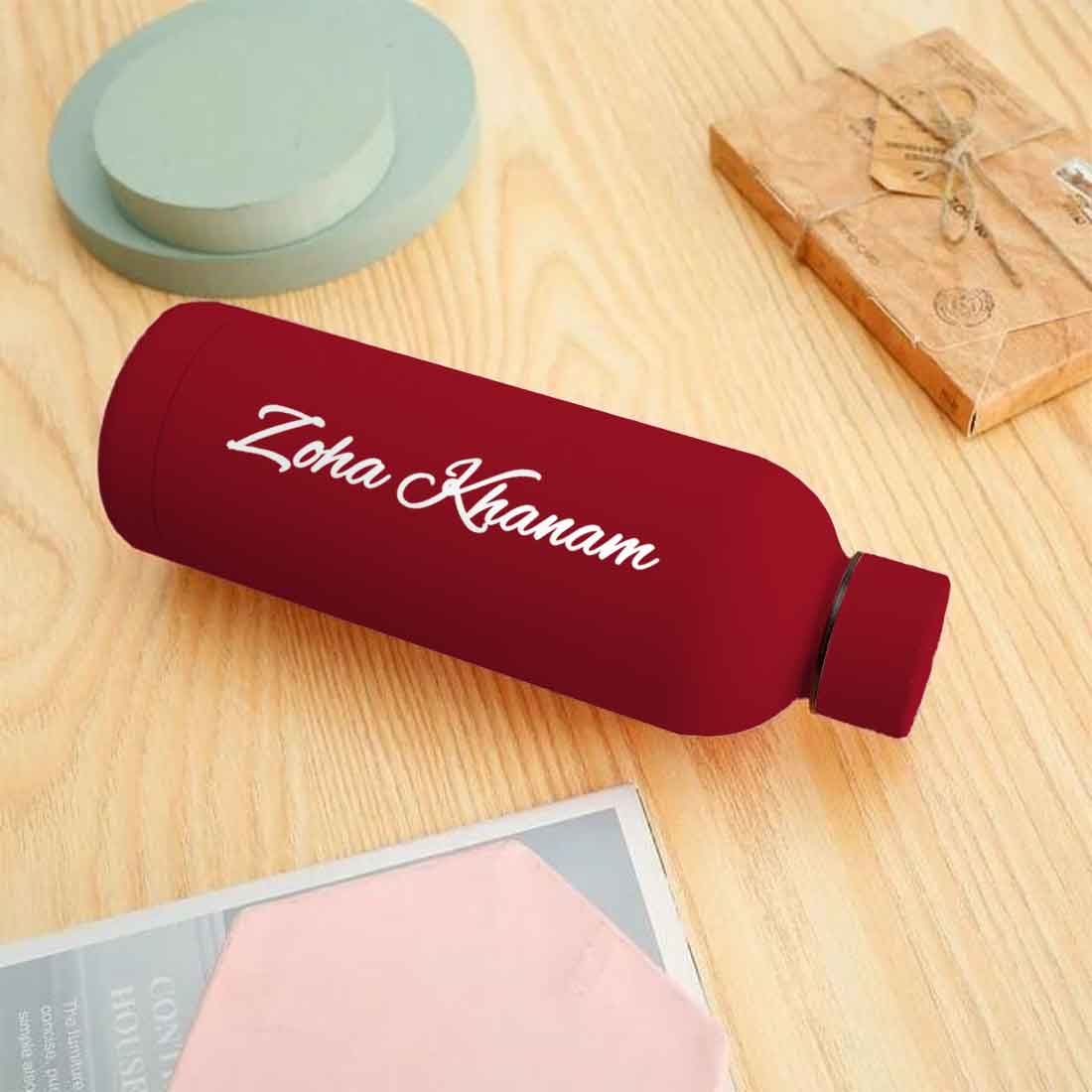 Stainless Steel Water Bottle with Names 500ml Double Insulated Bottles for Office Home Travel- BPA Free, Leakproof - Image 56