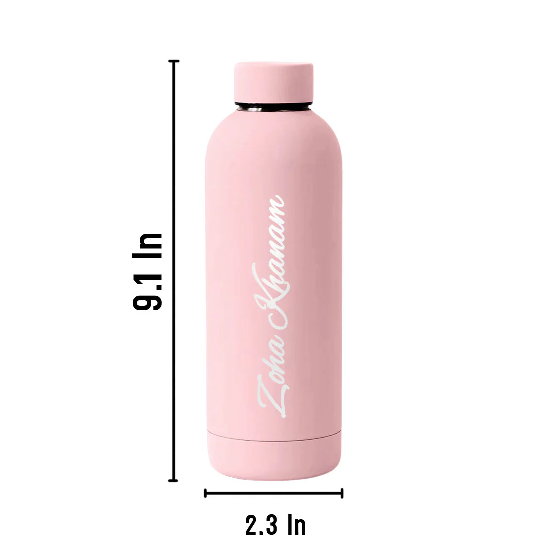 Stainless Steel Water Bottle with Names 500ml Double Insulated Bottles for Office Home Travel- BPA Free, Leakproof - Image 70